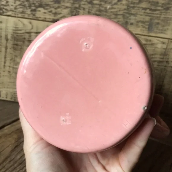 VTG Coral Peach Pink Ceramic Pottery Pitcher, 1Qt - Picture 6 of 8